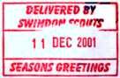 Swindon postmark (red)